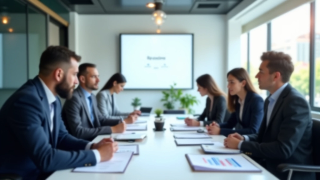 Salle de réunion avec des analystes examinant des rapports économiques et des graphiques de tendances de confiance